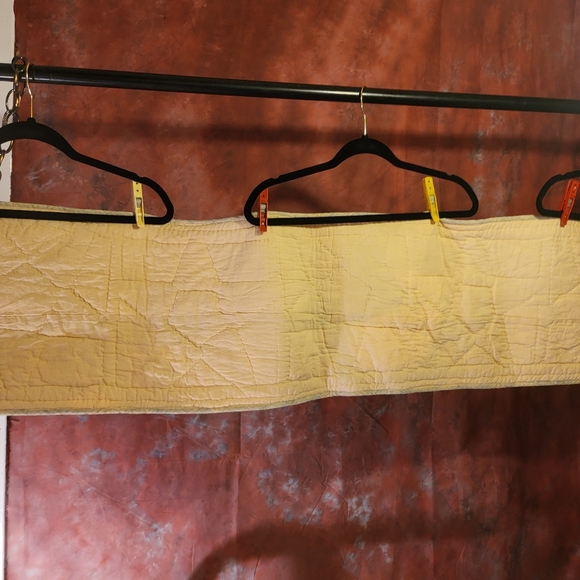 Vintage table runner QUILTED patchwork linens Estate find old vaf - Picture 5 of 13